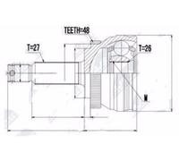 Kit Giunto Esterno Adatto Per Hyundai Santa Fe MTM 01-2005, Sonata Ef 98-2004