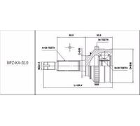 Giunto Esterno Compatibile Con KIA CARNIVAL 1999- /+ABS=54T/ NUOVO
