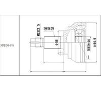 BLUE PRINT Kit giunti, Semiasse per NISSAN ADN18974