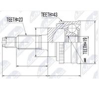 NTY NPZ-SU-001 Kit giunti semiasse