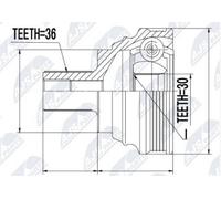 Giunto Esterno Compatibile Con VW Golf V 2003- / VW Passat 2005-