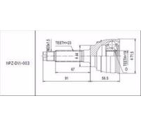 Giunto Esterno Daewoo Tico 1994-, Matiz 1998- Nuovo