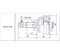 LPR KFT431 Kit giunti semiasse