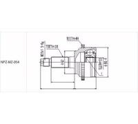 Giunto Esterno Mazda 6 GG Diesel 2002-2005 /+ABS=44T/-NUOVO