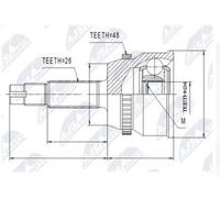 FEBEST 0110-ACV30A48 Giunto omocinetico