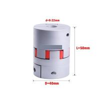 Giunto flessibile for albero motore D40L50, 1 pezzo, 8/9/10/12/12,7/14/15/16/17/18/19/20/22 mm, D40 L50(10X12.7)