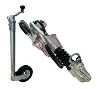 Giunto frenato e ruota da fantino a costine per rimorchi per piante Ifor Will...