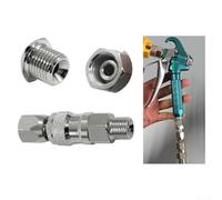 Giunto girevole a 360 gradi da 1/4" per spruzzatori airless, confezione da 3 connettori per tubo in acciaio inox con filettatura maschio a femmina, flessibile e nodo- accessorio