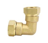 Giunto girevole da 1/2" filettatura interna/filettatura esterna a 90 gradi in ottone a gomito connettore (oro)