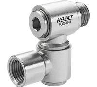 Giunto girevole HAZET 9000-041 | Giunto girevole per aria compressa ruotabile a 360° | Pressione massima di 16 bar | Intervallo di temperatura: 0 °C - 70 °C | Attacco aria: 12,91 mm