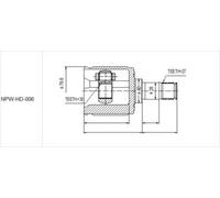 Febest Giunto omocinetico 0311-HRVATRH anteriore destro per Honda HR-V, Civic, CR-V