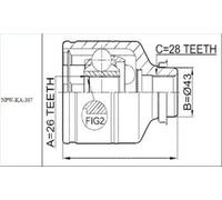 FEBEST 2211-CARRH Kit giunti semiasse