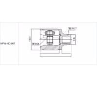 NTY NPW-HD-007 Kit giunti semiasse