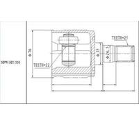 Giunto Interno Kit Giunti Hyundai Accent 1999-, Getz 1.3, 1.6 2002-
