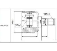 Giunto Interno Kit Giunti Hyundai Sonata Ef, Atm 1998-2004, Trajet-
