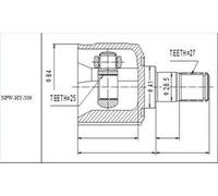 Giunto Interno Kit Giunti Hyundai Sonata Ef Mtm 1998-2004 Sonata Nf 2004-