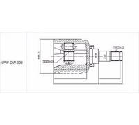 Giunto Interno Kit Giunto Daewoo Lanos 1.5 SOHC 1997 Nexia 1995-Neu