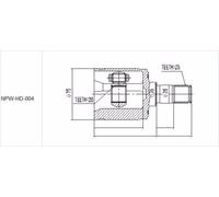 Giunto Interno Kit Honda Civic Ej / Ek 1.4, 1.5, 1.6 1995-2001, Jazz 2002 Destra