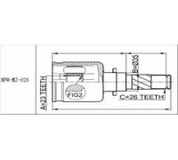 NTY Kit giunti, Semiasse compatibile con MAZDA NPW-MZ-026