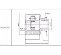 Giunto Interno Mazda 3 BK /MTM/ 1.3, 1.6 2003-2005 / Destro - Nuovo