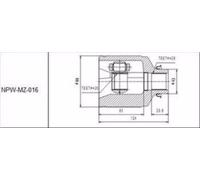 Giunto Interno MAZDA 626 GE /MTM/ 2.5 V6 1991- NUOVO