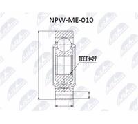 NTY Kit giunti, Semiasse per MERCEDES-BENZ NPW-ME-010