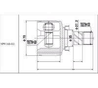 Kit Giunto Interno Mitsubishi Lancer CY2A 2007- Nuova