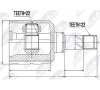 Giunto Interno Opel Corsa A 1.5TD, 1.6GSI 87-93, Corsa B 1.6 Nuovo