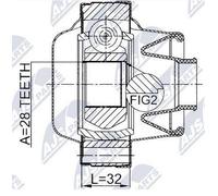 Giunto Interno Per NFINITI QX70, FX 08-, MERCEDES G-KLASSE 81- NUOVO