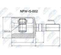 Giunto Interno Sinistro Isuzu Trooper, Honda Passport, Opel Monterey -97 Nuovo