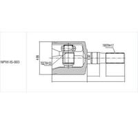 Giunto Interno Sinistro Isuzu Trooper, Honda Passport, Opel Monterey 98- Nuovo
