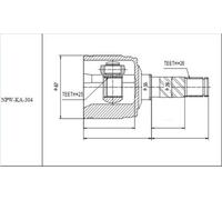 Giunto Interno Sinistro KIA SPORTAGE 2.0, 2.0TD 94-99 NUOVO