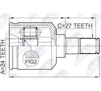 Giunto Interno Sinistro Kia Sportage III 2.0 04-10, Cerato 04-13 Nuovo