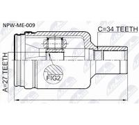 Giunto Interno Sinistro Mercedes E-Class W211 4-MATIC 02-09 Nuovo