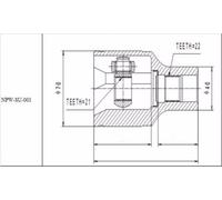 NTY Kit giunti, Semiasse compatibile con SUZUKI NPW-SU-001
