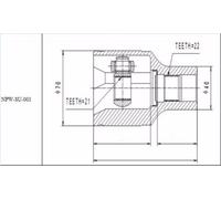 NTY Kit giunti, Semiasse compatibile con SUZUKI NPW-SU-001