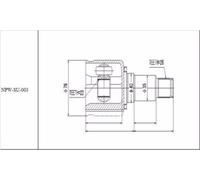 Disco Articolare, Onda Longitudinale Albero Cardanico Adatto A per Suzuki Gran