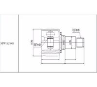 NTY NPW-SU-003 Kit giunti semiasse