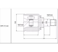 Giunto Interno Toyota Camry 2.4 /ATM/, Avalon 3.0 V6 2006- / Sinistro Nuovo