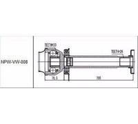 NTY Kit giunti, Semiasse compatibile con AUDI SEAT SKODA VW VAG NPW-VW-008