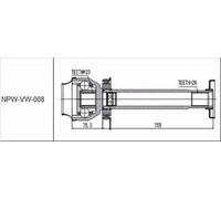 Kit di giunti, albero motore SPIDAN 24568 destra