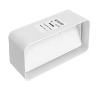 Giunto per tubi rettangolari in abs con valvola per griglie di aerazione 120x60mm