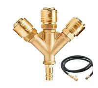 Giunto per tubo dell'aria, accoppiamento dell'aria industriale, tubo dell'aria a 3 vie, triplo accoppiatore a tenuta stagna con tappi resistenti | Produzione e officina di utensili | Compatibile con