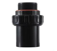 Giunto regolabile per serbatoio dell'acqua per la manutenzione della piscina, compatibile con dimensioni da 1 5 '' e 2 '' (3,8 cm nero)