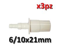 Giunto rettilineo ridotto da 6/10 a 21 mm per tubo vinilico - conf. 3 PZ