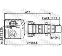 FEBEST 0111-GSX30RH Giunto omocinetico