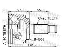 FEBEST 0310-FD Giunto omocinetico