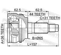 Giunto semiasse Assale anteriore 0510-CX7A44 FEBEST per MAZDA 6 Hatchback CX-9