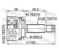 FEBEST 1210-ACCA44 Giunto omocinetico