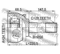 FEBEST 1210-TER Giunto omocinetico